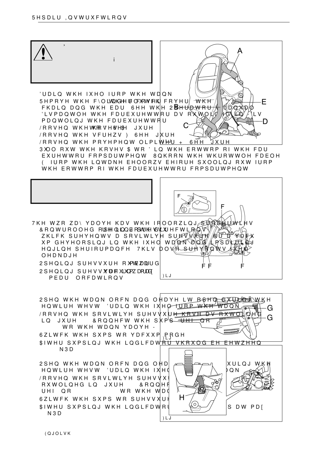 Husqvarna 966451906 manual Tank unit, Venting the fuel tank, Test Opening pressure outwards, Opening pressure inwards 