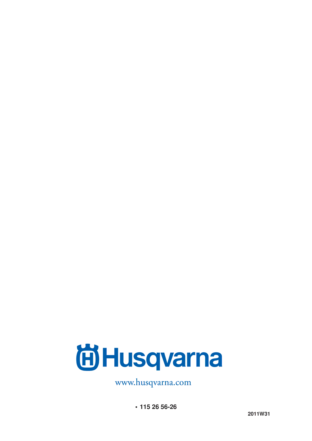 Husqvarna 966451906 manual 115 26, 2011W31 