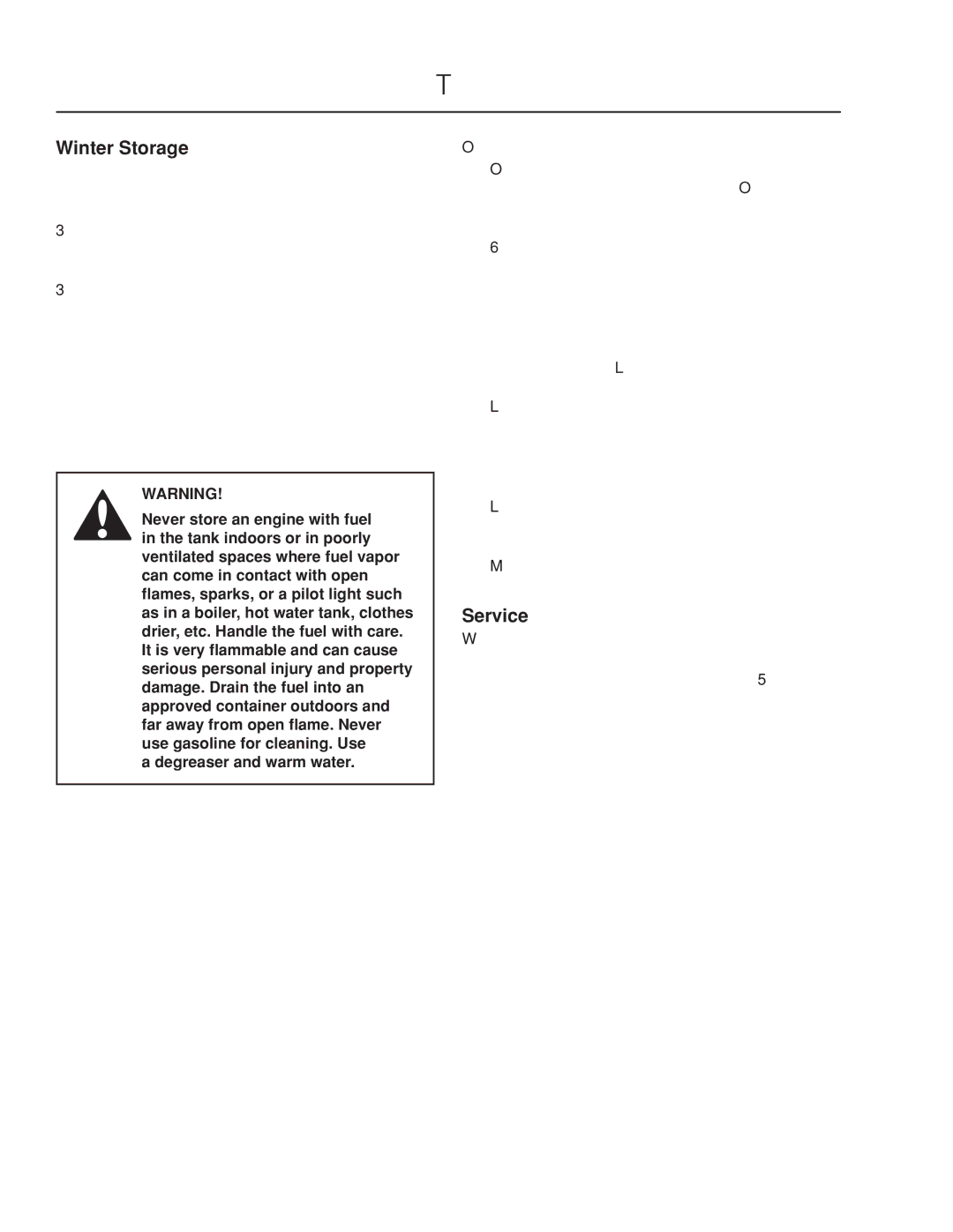 Husqvarna 115 312526R1, 966502301, MZ6128 manual Winter Storage, Service 