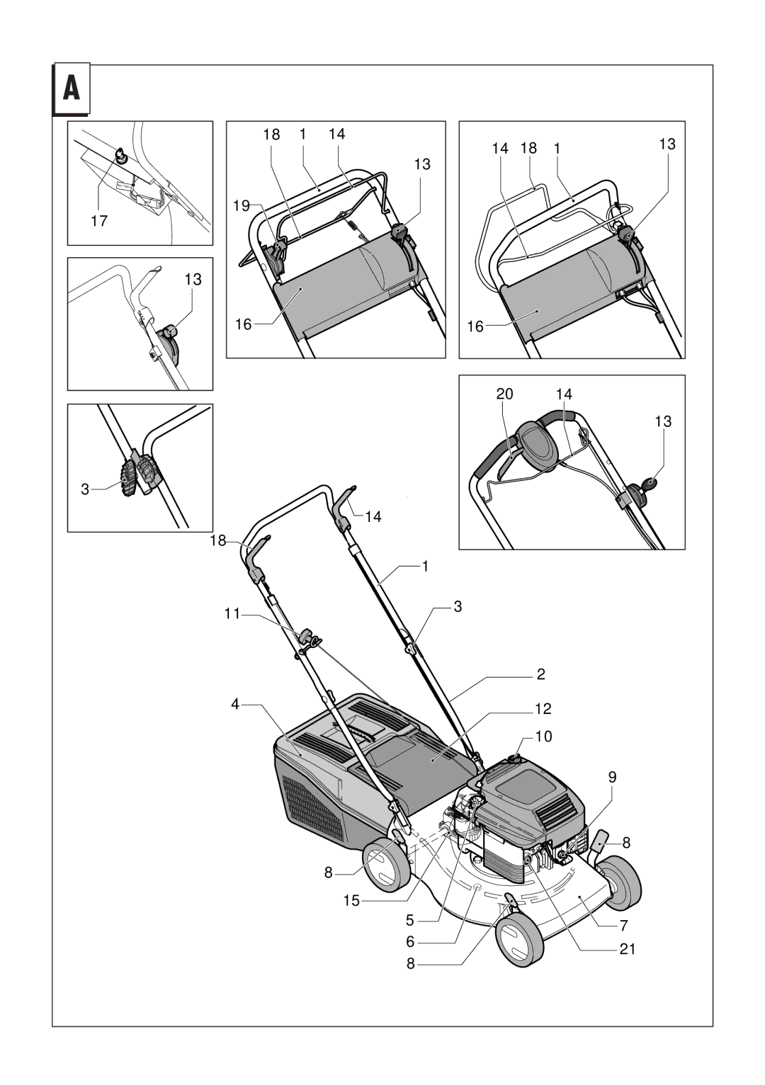 Husqvarna 962000108, 966524101, 962000110, 962000107, 966524001, 966523901, 966498101, 965994001, 965993501, 966488901 