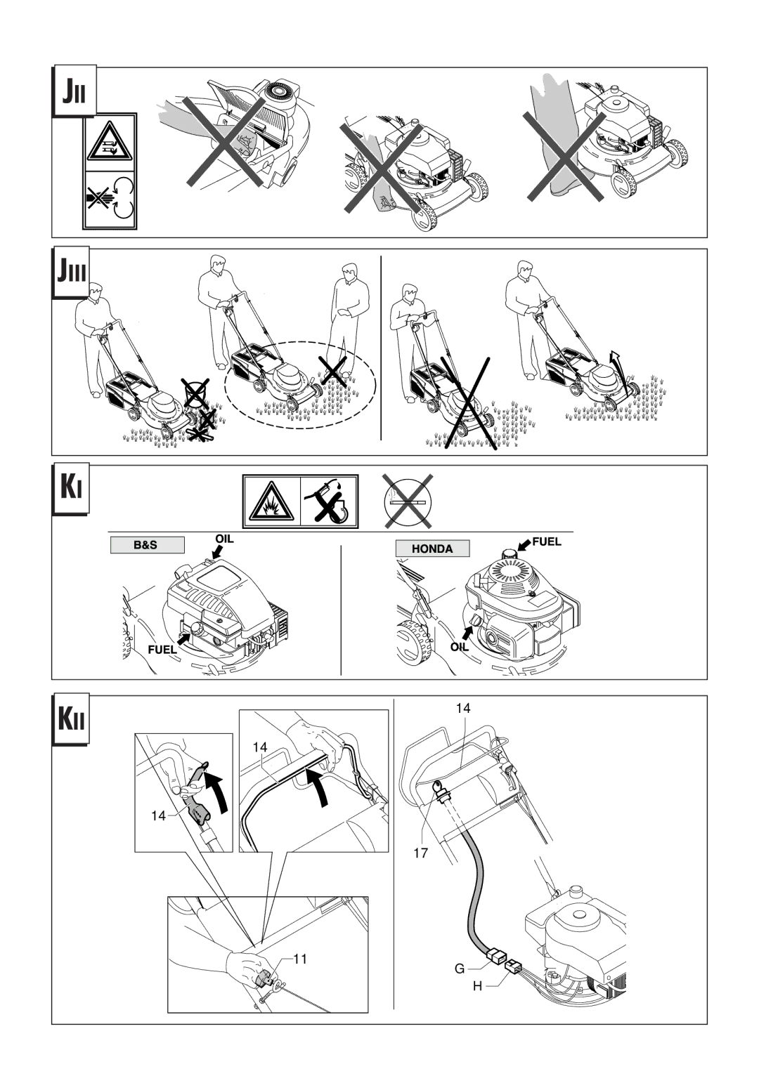 Husqvarna 966524001, 966524101, 962000110, 962000107, 962000108, 966523901, 966498101, 965994001, 965993501, 966488901 