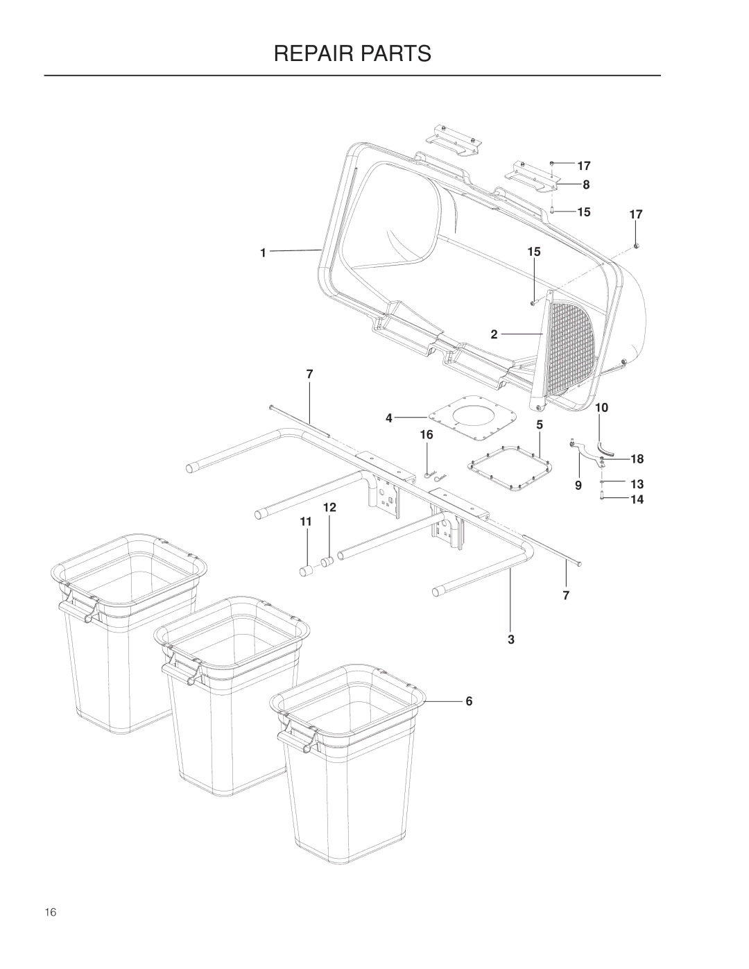 Husqvarna 966529103 manual Repair Parts 