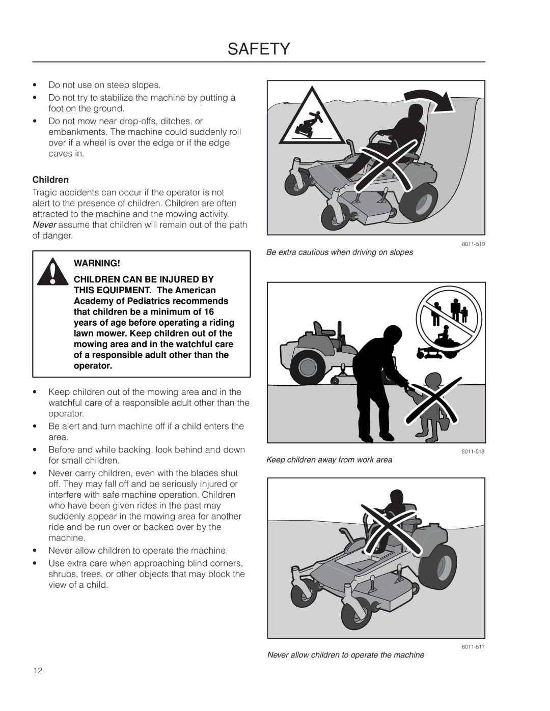 Husqvarna 966582201, 966809001, RZ4219 BF warranty Children 