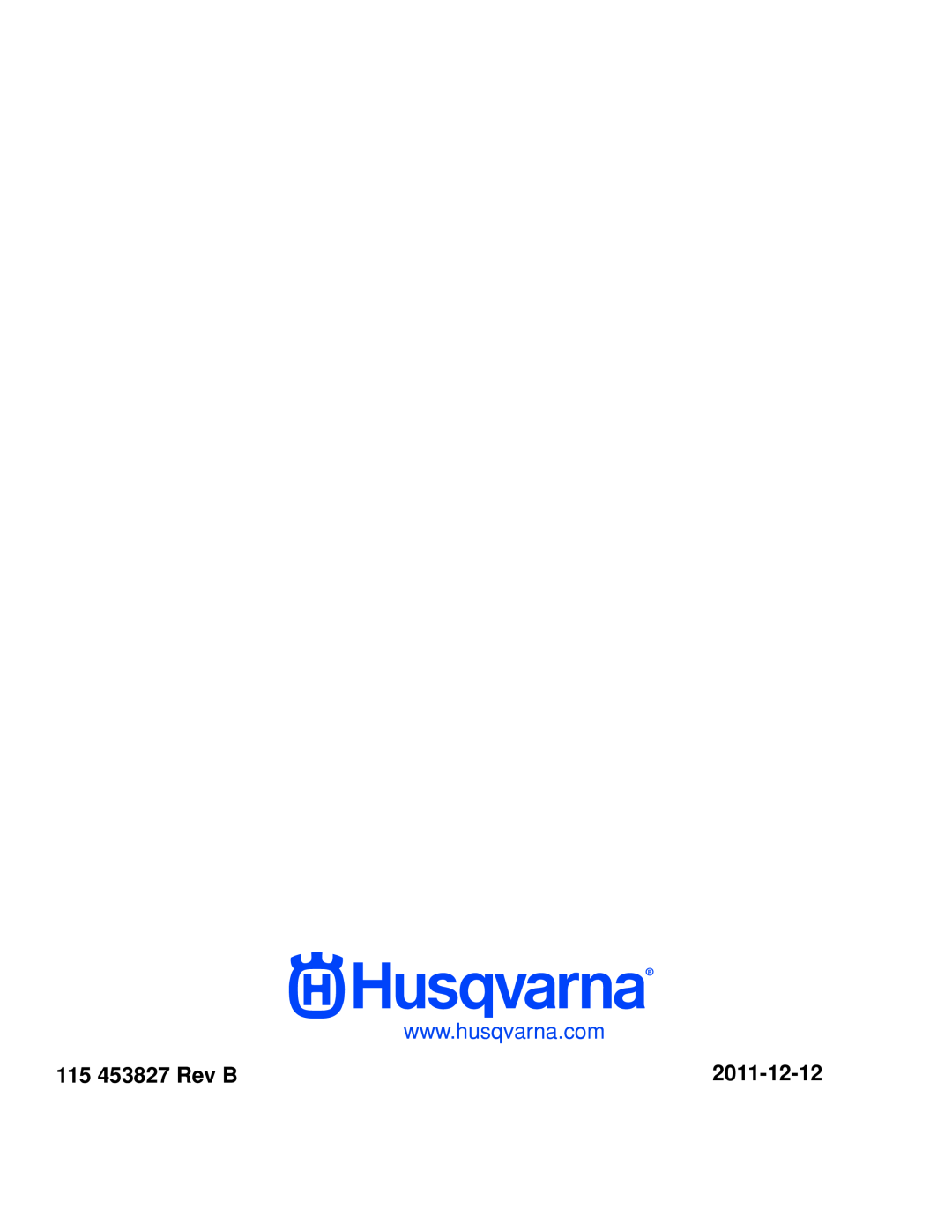 Husqvarna 966582201, 966809001, RZ4219 BF warranty 115 453827 Rev B, 2011-12-12 