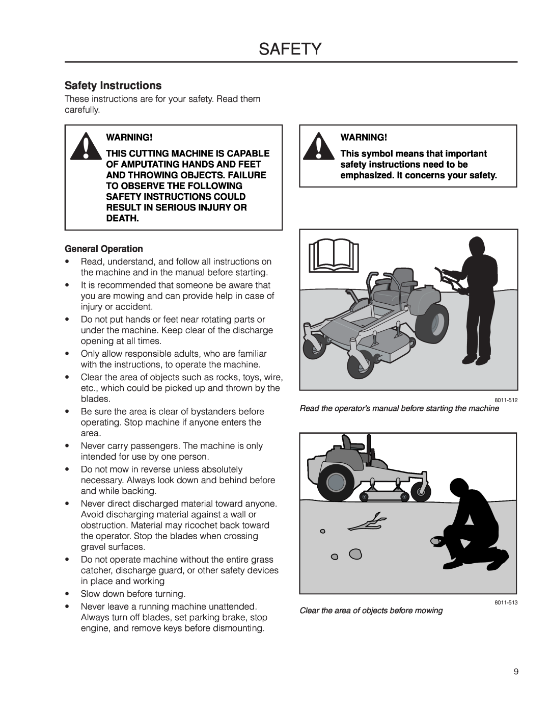 Husqvarna 966809001, 966582201 Safety Instructions, This Cutting Machine Is Capable Of Amputating Hands And Feet 