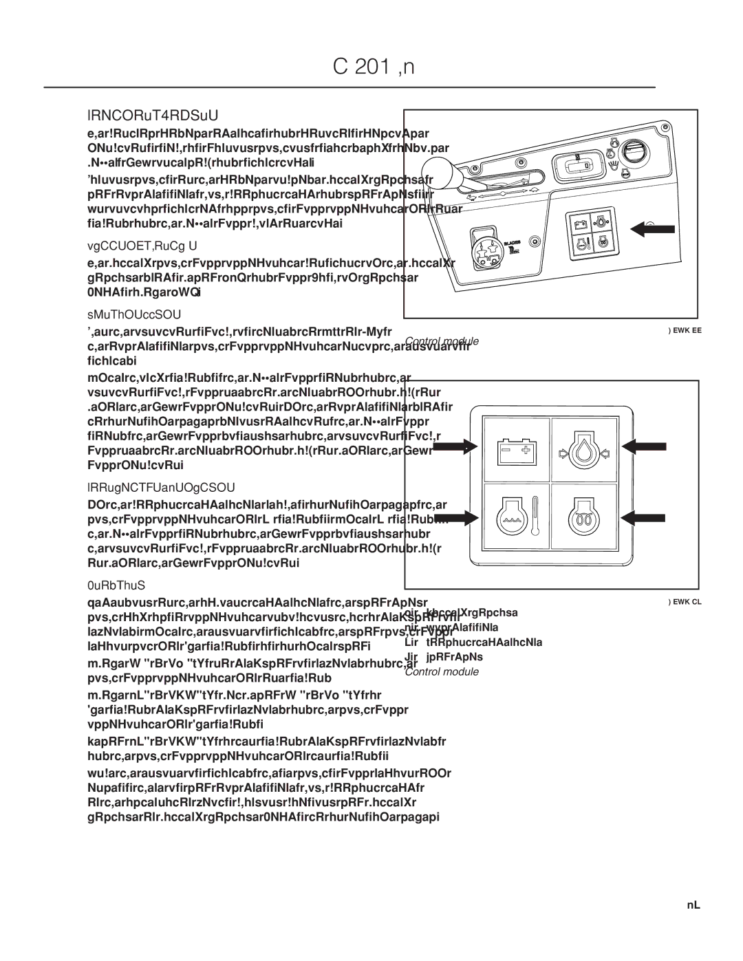 Husqvarna PZ29D CE, 966616701 manual Control Module, Battery Voltage, Oil Pressure, Coolant Temperature, Glow Plug 