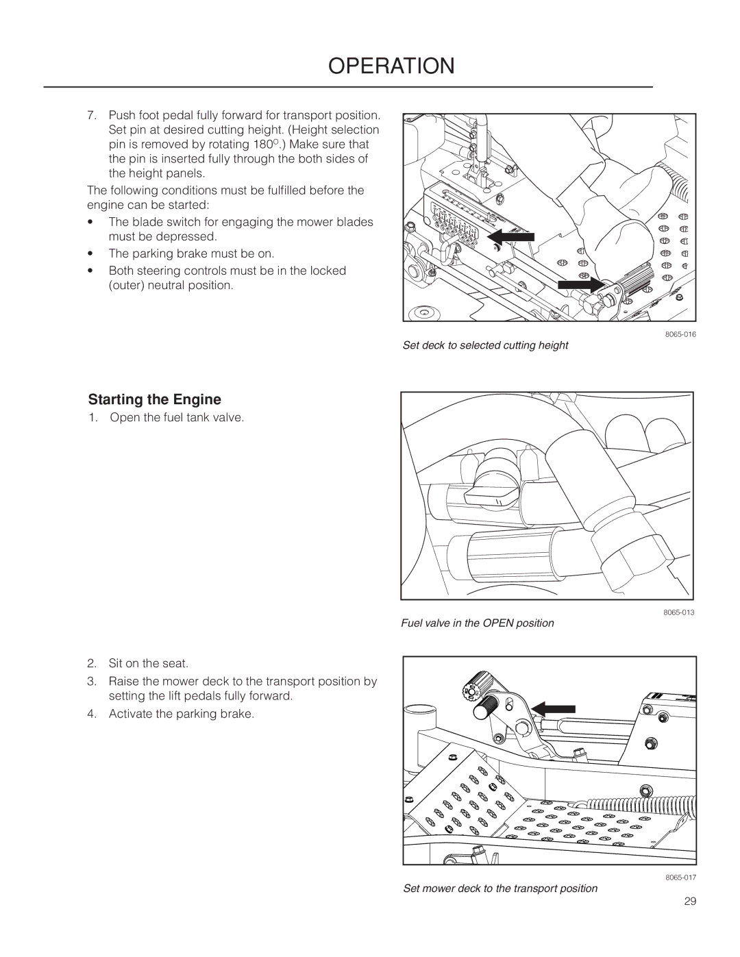 Husqvarna PZ29D CE, 966616701 manual Starting the Engine 