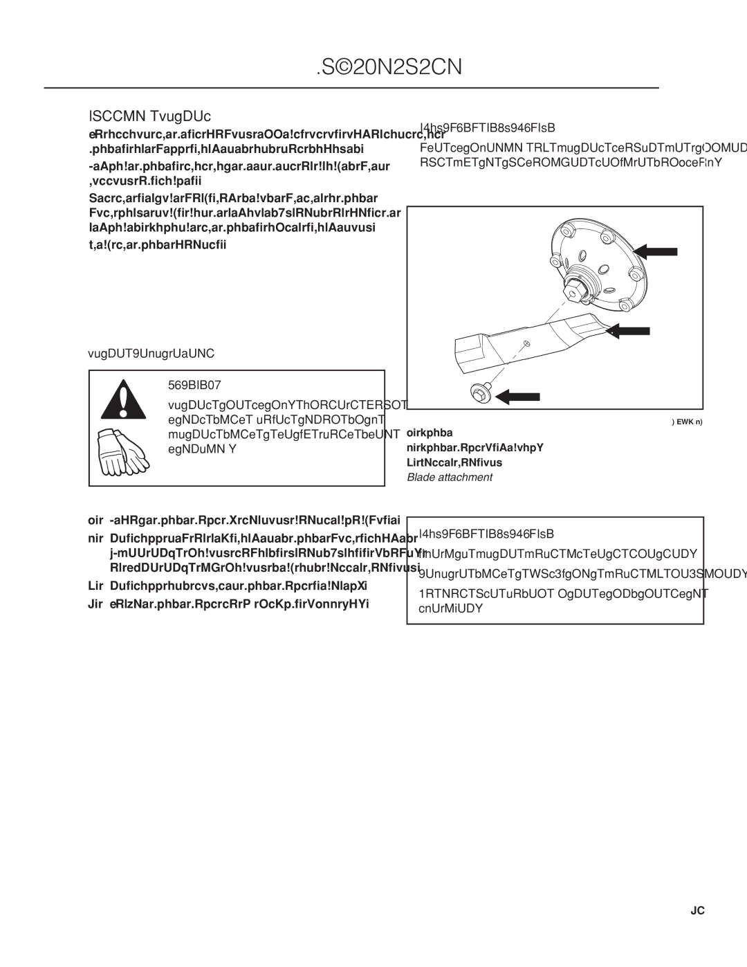 Husqvarna PZ29D CE, 966616701 manual Cutting Blades 