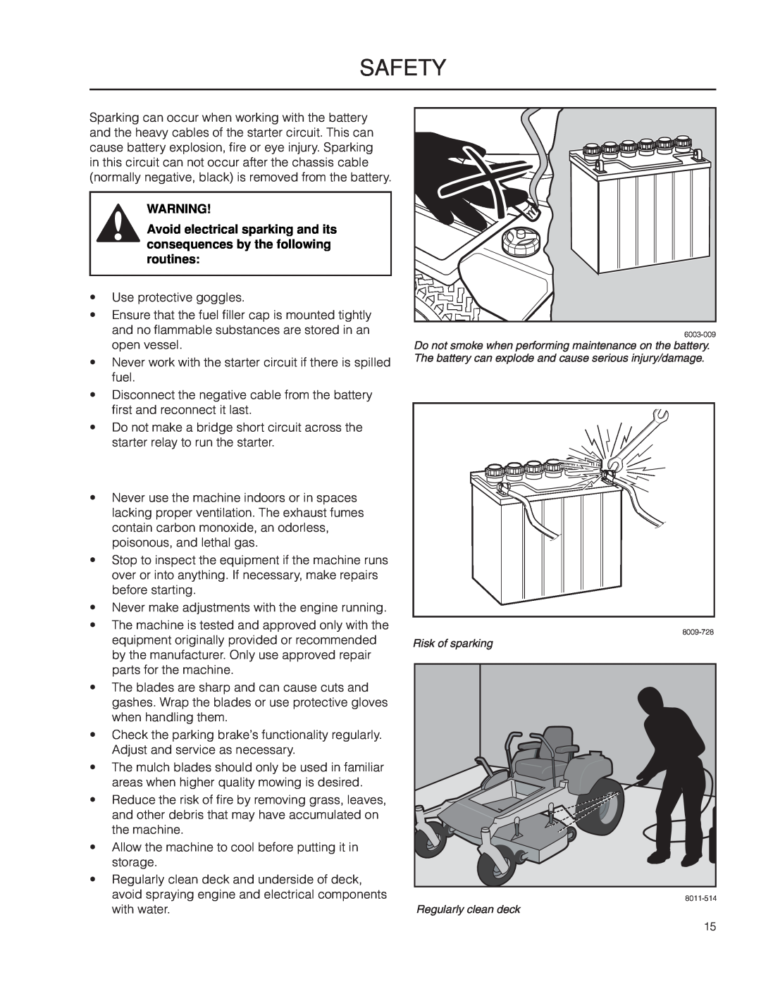 Husqvarna PZ29D CE, 966616701 manual Safety, Use protective goggles 