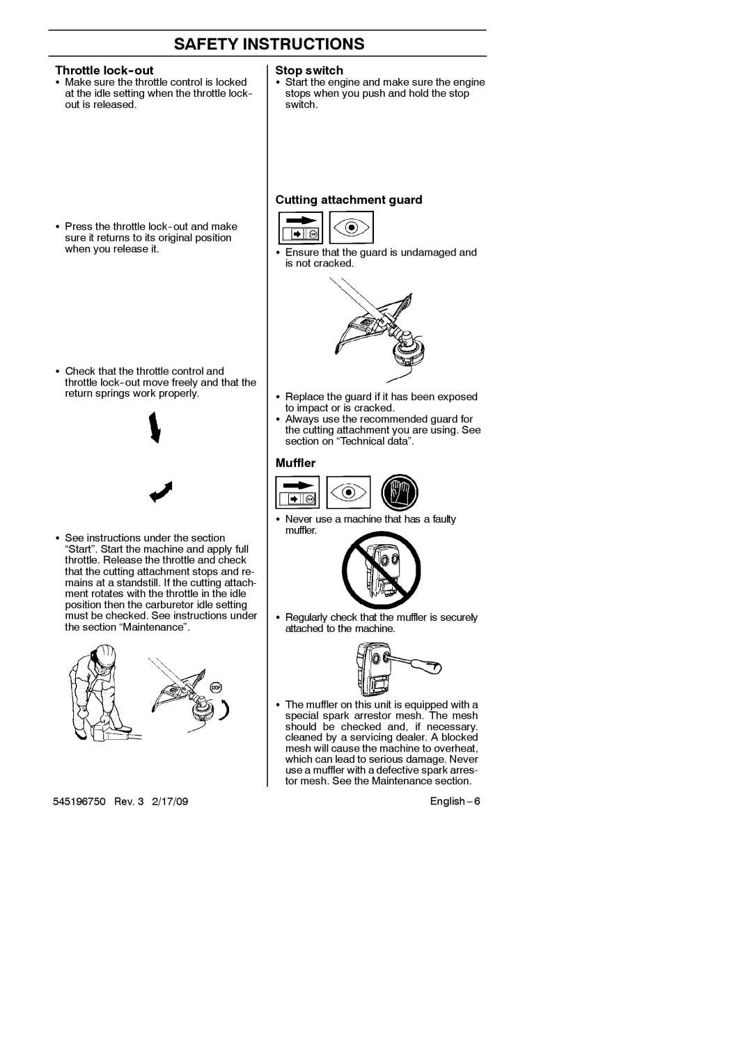 Husqvarna 966648603, 128 L, 128 C manual Safety Instructions 