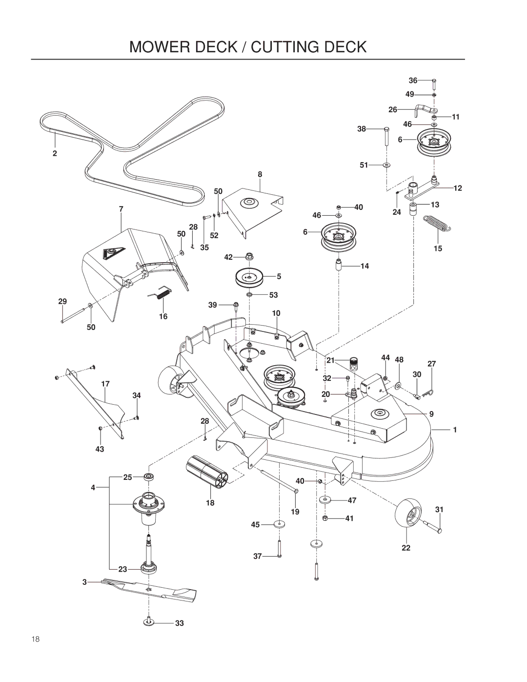 Husqvarna 966659501, EZ4824 CA warranty Mower Deck / Cutting Deck 