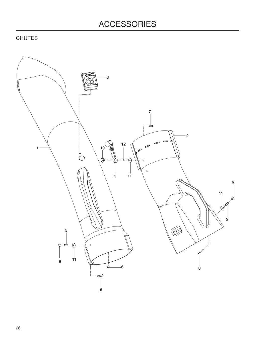 Husqvarna 966659501, EZ4824 CA warranty Chutes 