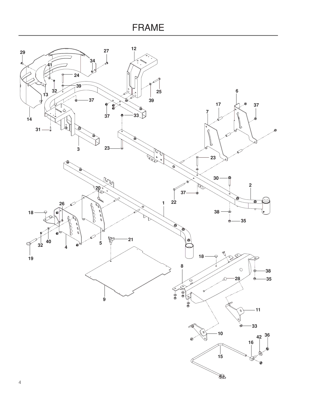 Husqvarna 966659501, EZ4824 CA warranty Frame 