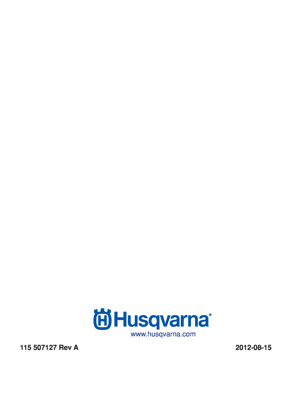 Husqvarna 966659501, EZ4824 CA warranty 115 507127 Rev A, 2012-08-15 