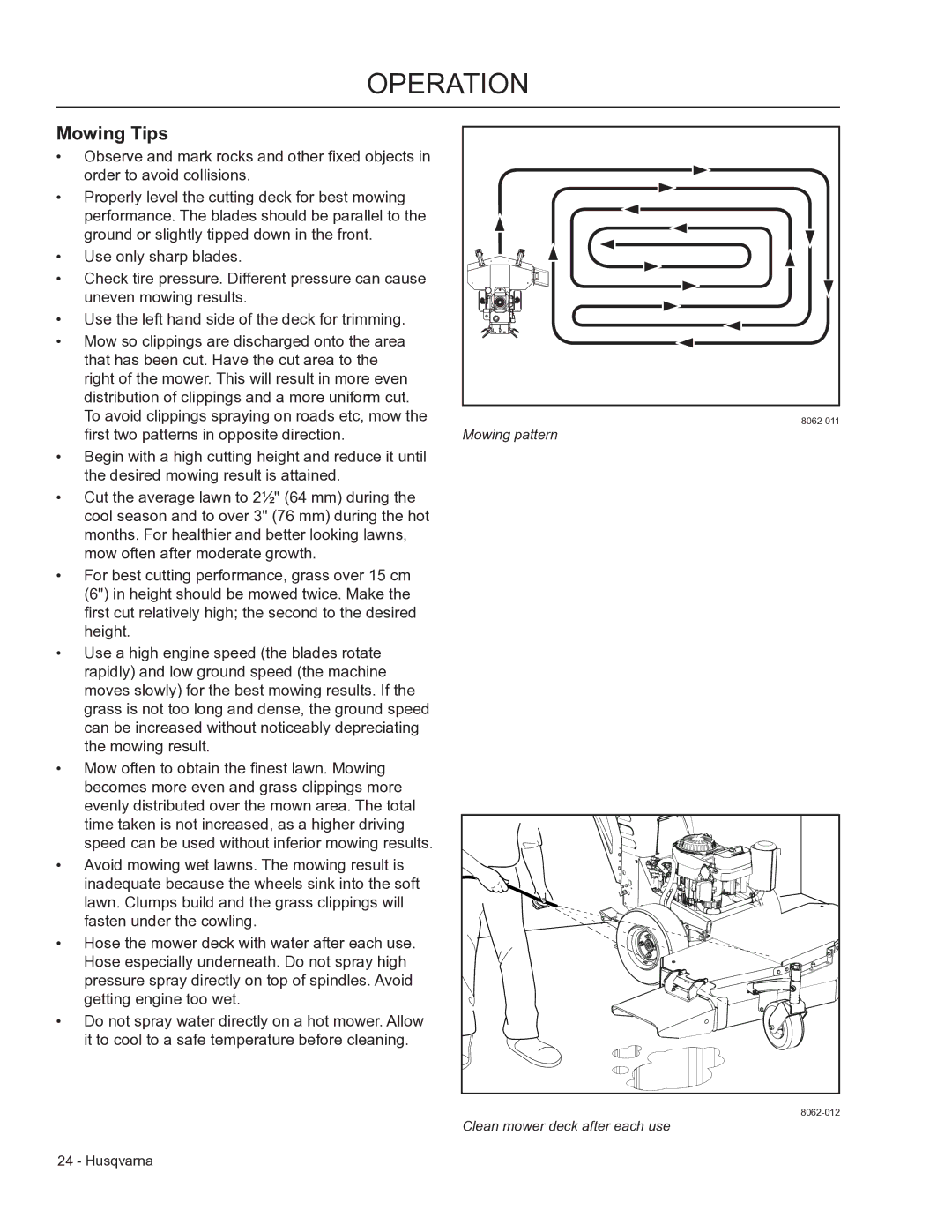 Husqvarna 966947008, 966947005, WHF3617 manual Mowing Tips 