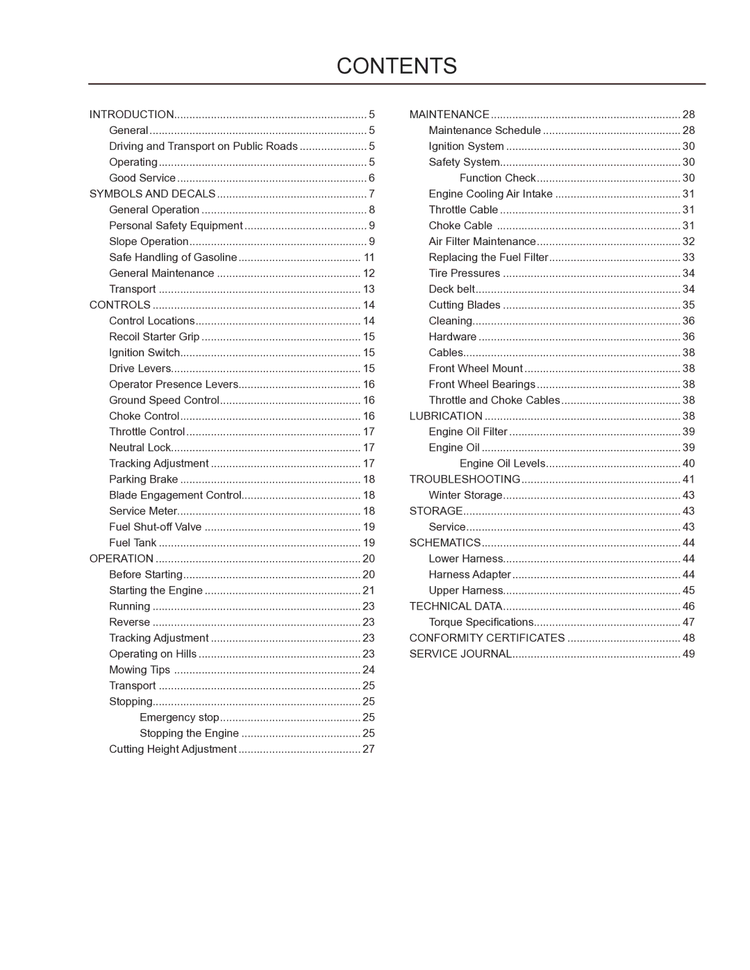 Husqvarna 966947008, 966947005, WHF3617 manual Contents 