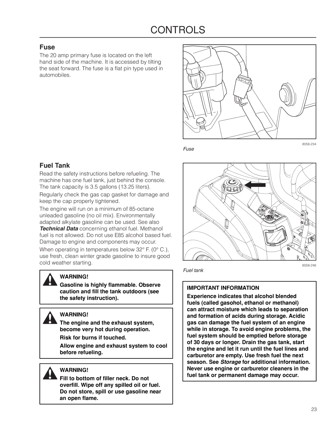 Husqvarna 967277601 warranty Fuse, Fuel Tank 