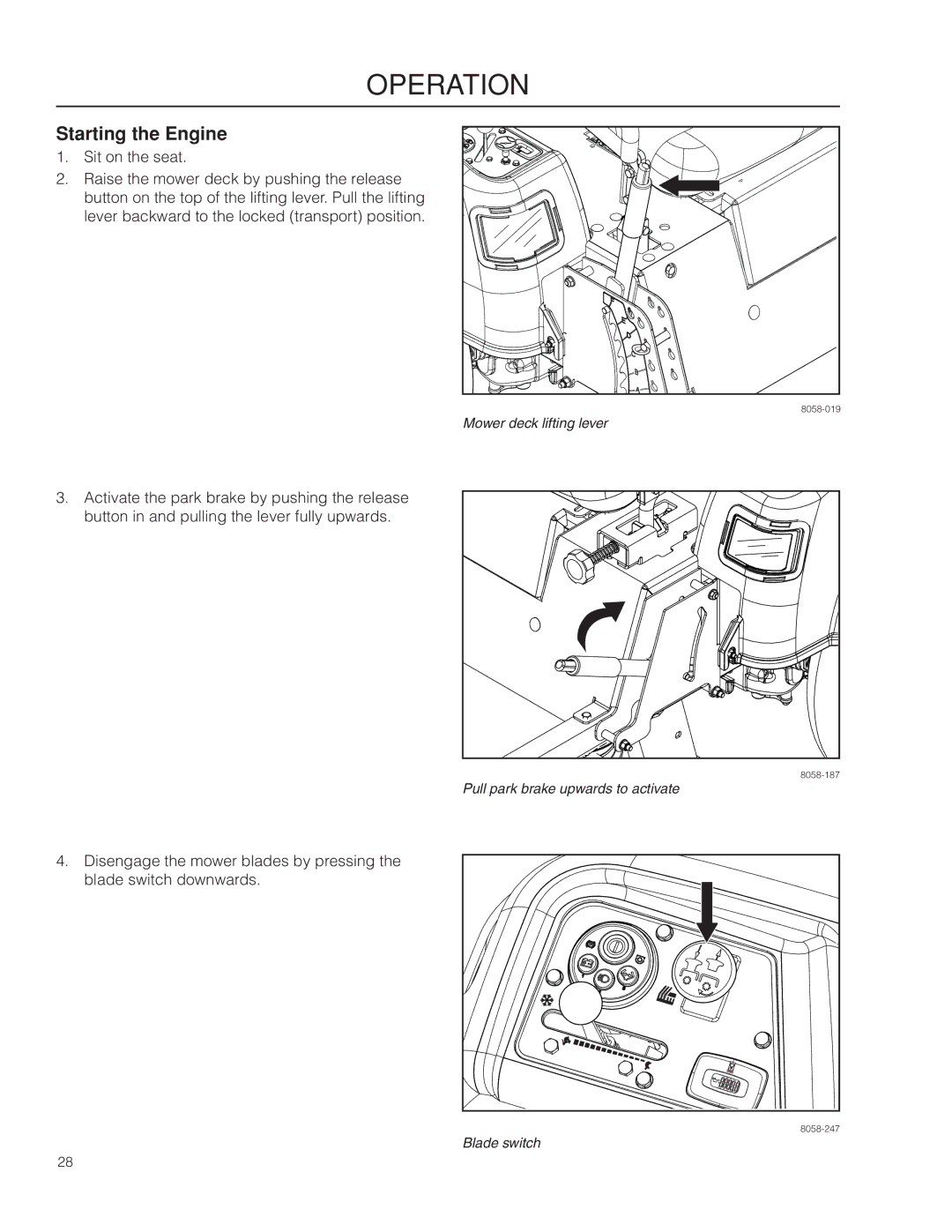 Husqvarna 967277601 warranty Starting the Engine 