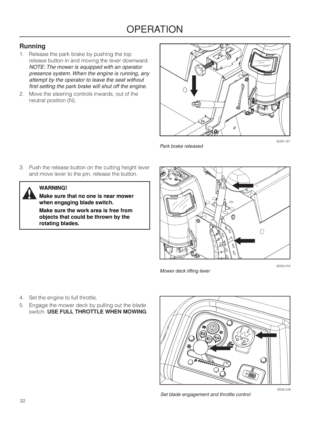 Husqvarna 967277601 warranty Running 