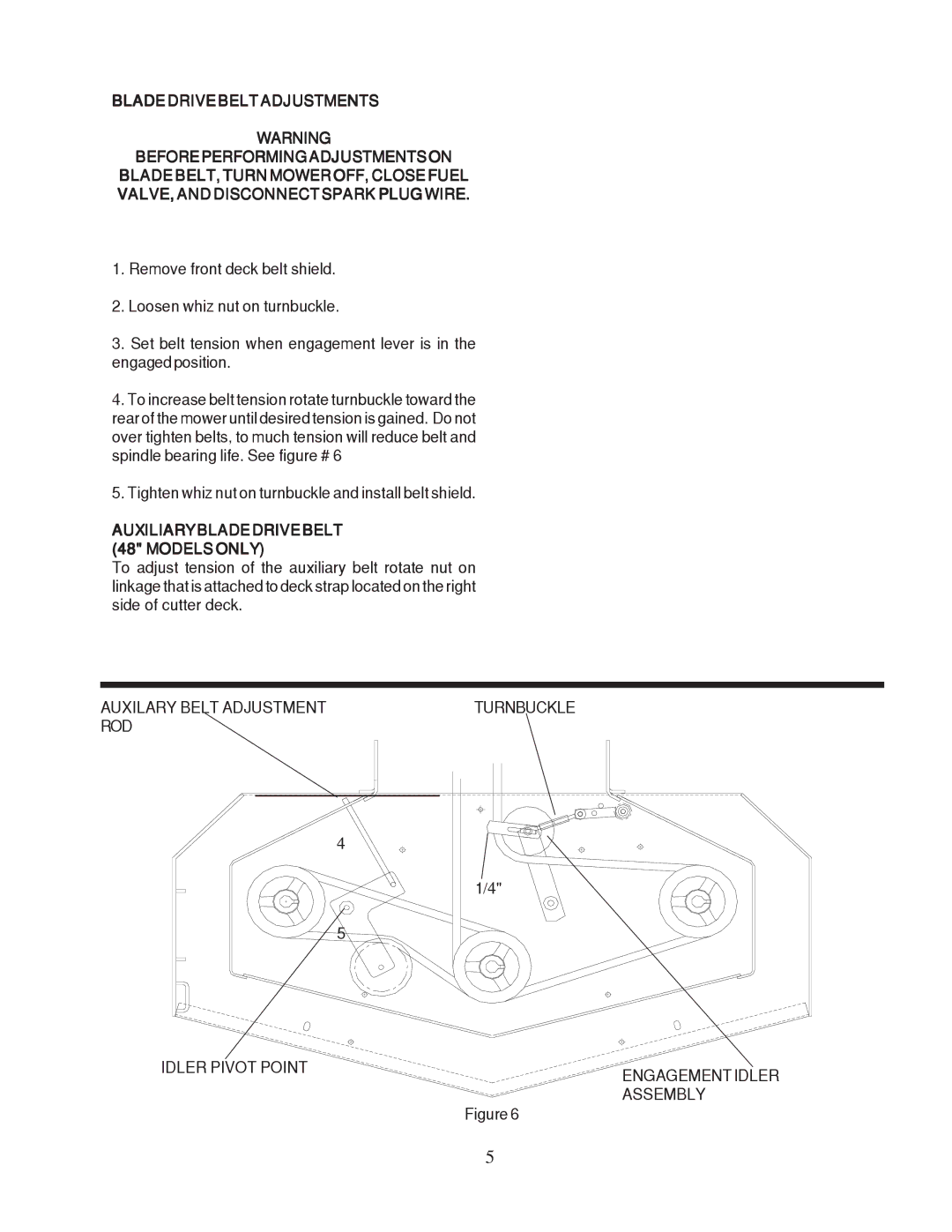 Husqvarna 968999108 / W3613A, 968999110 / W4815A, 968999107 / W3213A manual Auxiliarybladedrivebelt 48MODELSONLY 