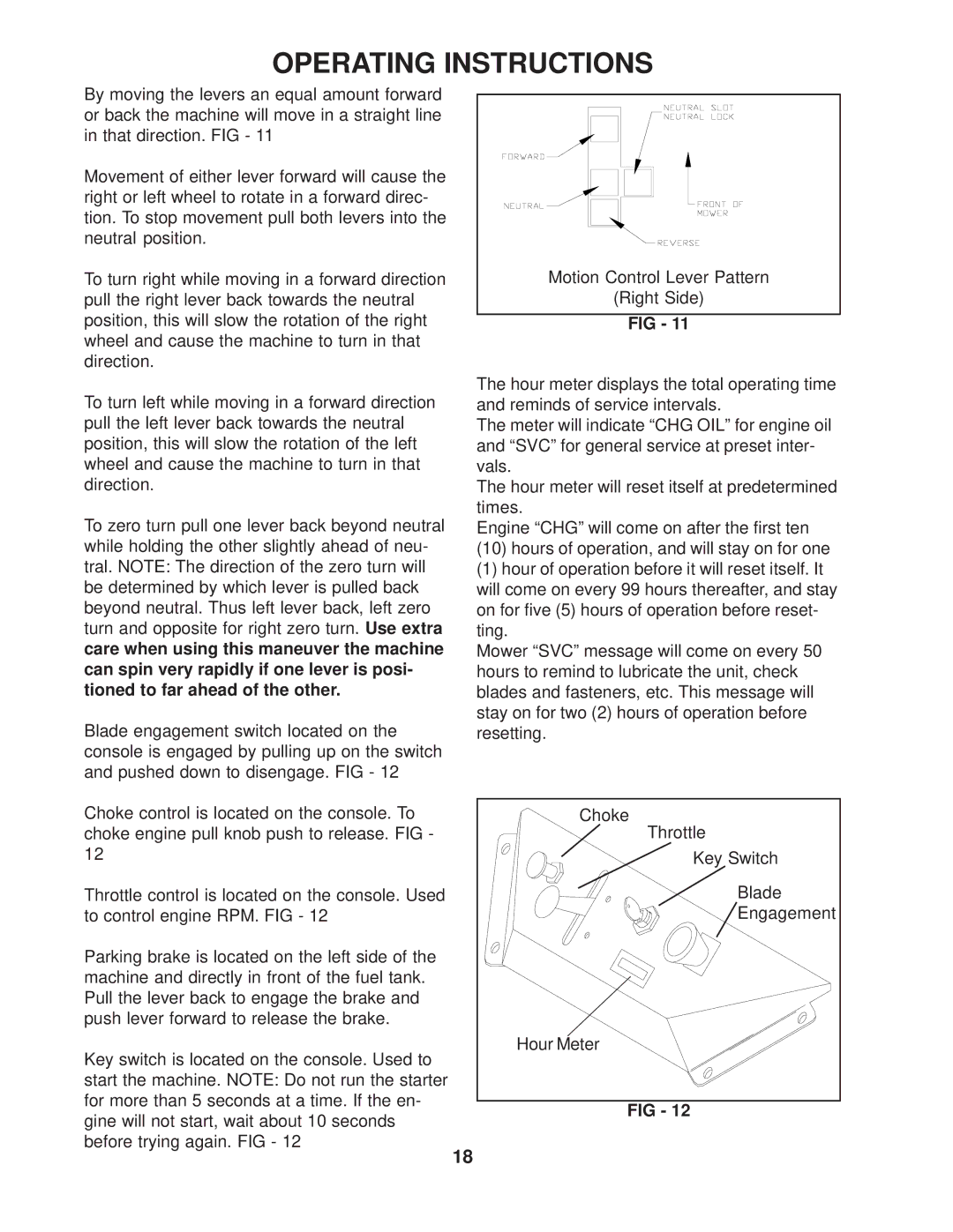 Husqvarna 968999189 / ZTH6123KOLA, 968999225 / ZTH7227KOB, 968999224 / ZTH6127KOB manual Operating Instructions 