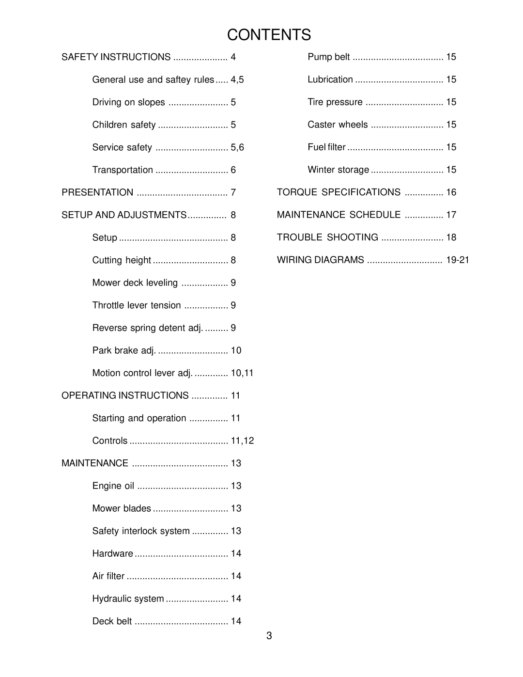 Husqvarna 968999206 / iZ4821KAA, 968999204 / iZ4218KAA, 968999208 / iZ5223KOA, 968999207 / iZ5223KAA manual Contents 