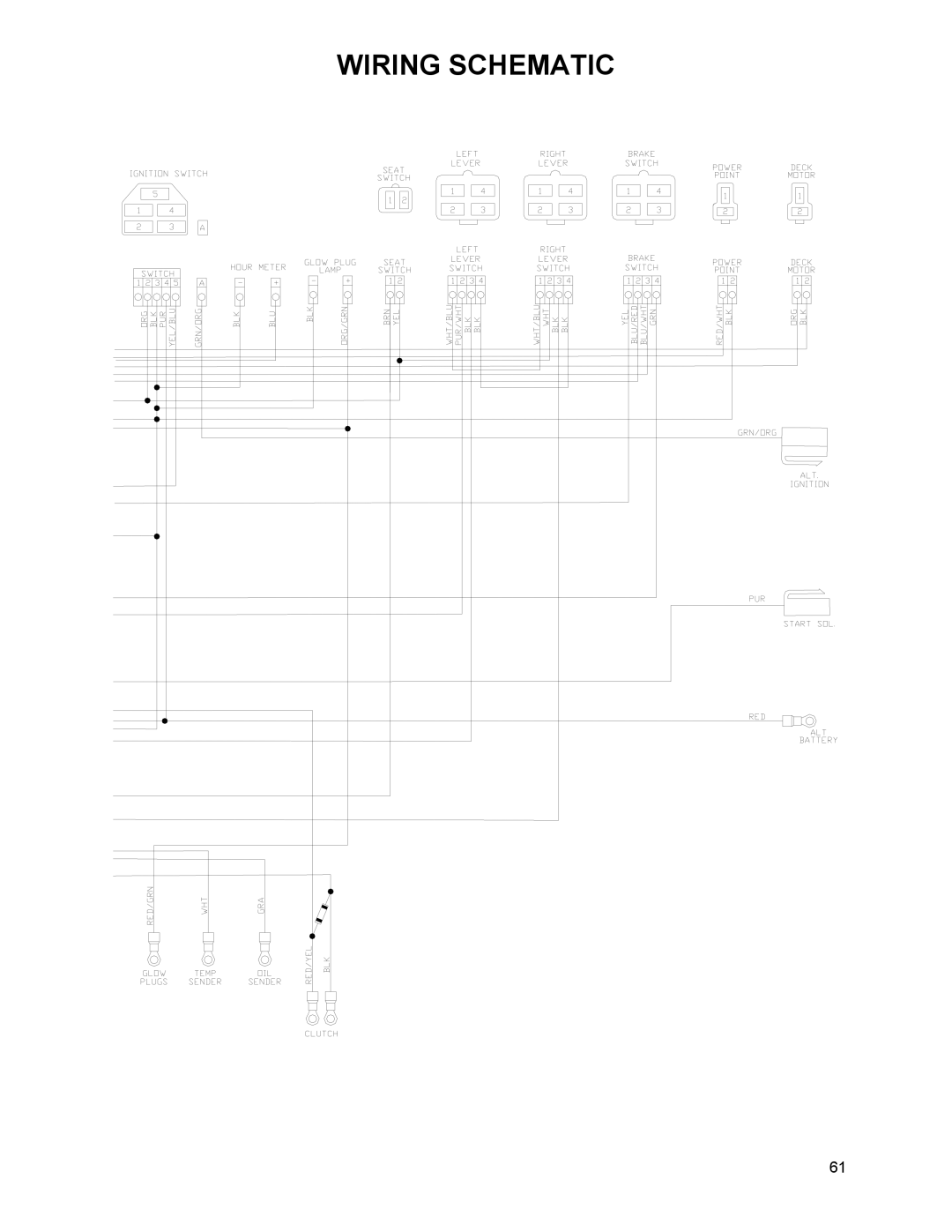 Husqvarna BZ7234D, 968999218, 968999214, 968999216, BZ6127D, BZ6134D manual Wiring Schematic 