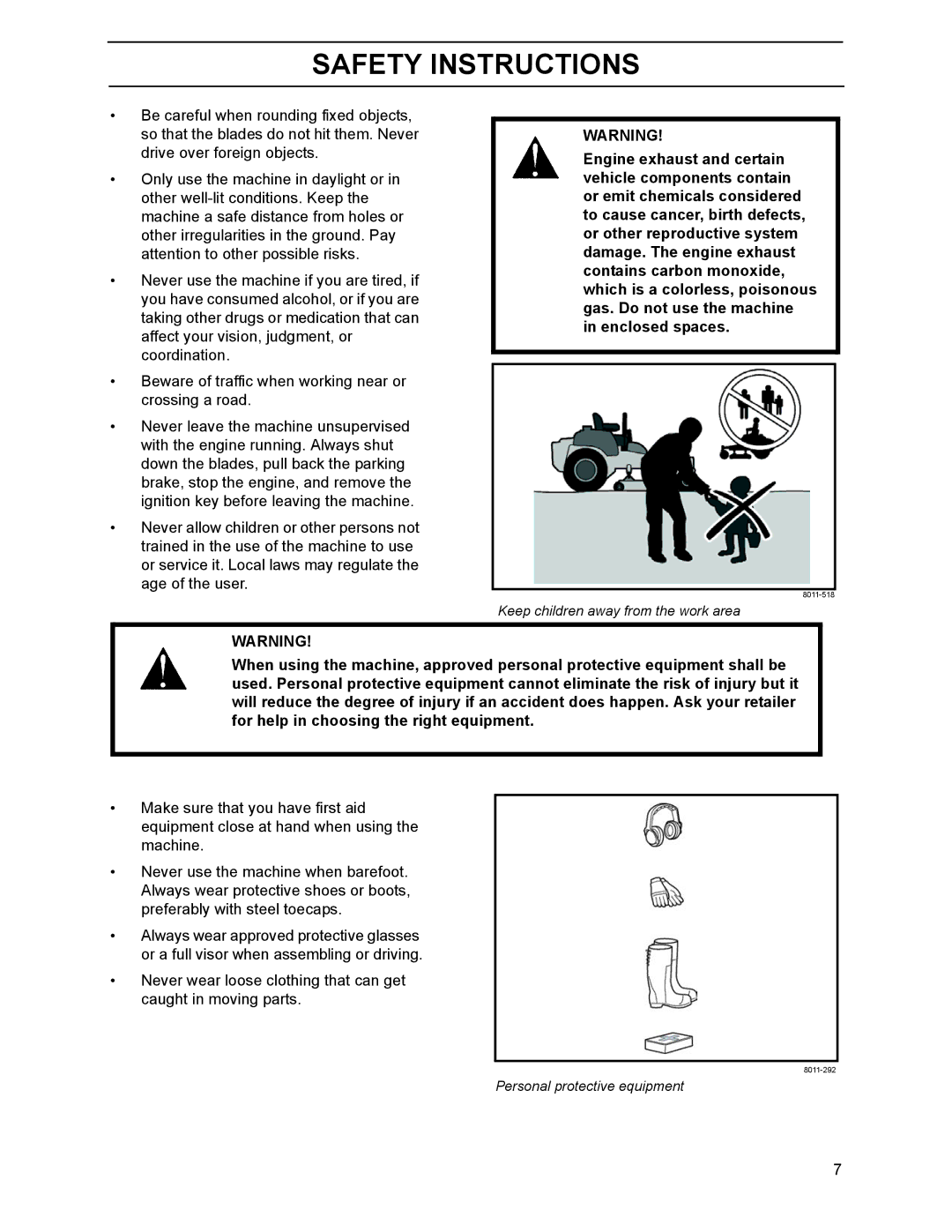 Husqvarna BZ7234D, 968999218, 968999214, 968999216, BZ6127D, BZ6134D manual Keep children away from the work area 