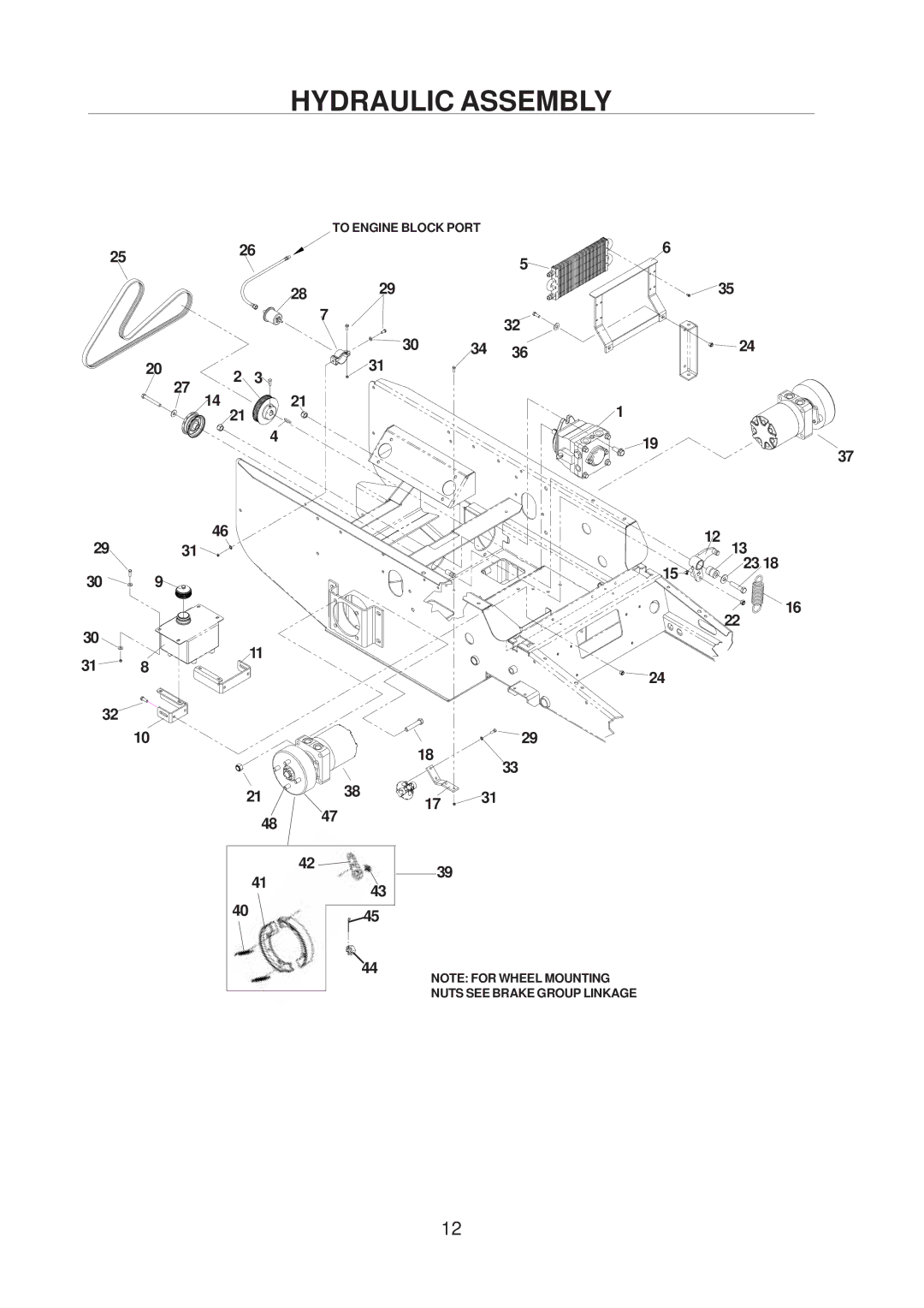 Husqvarna 968999223 / BZE7234D, 968999221 / BZE6127D, 968999222 / BZE6134D manual Hydraulic Assembly 