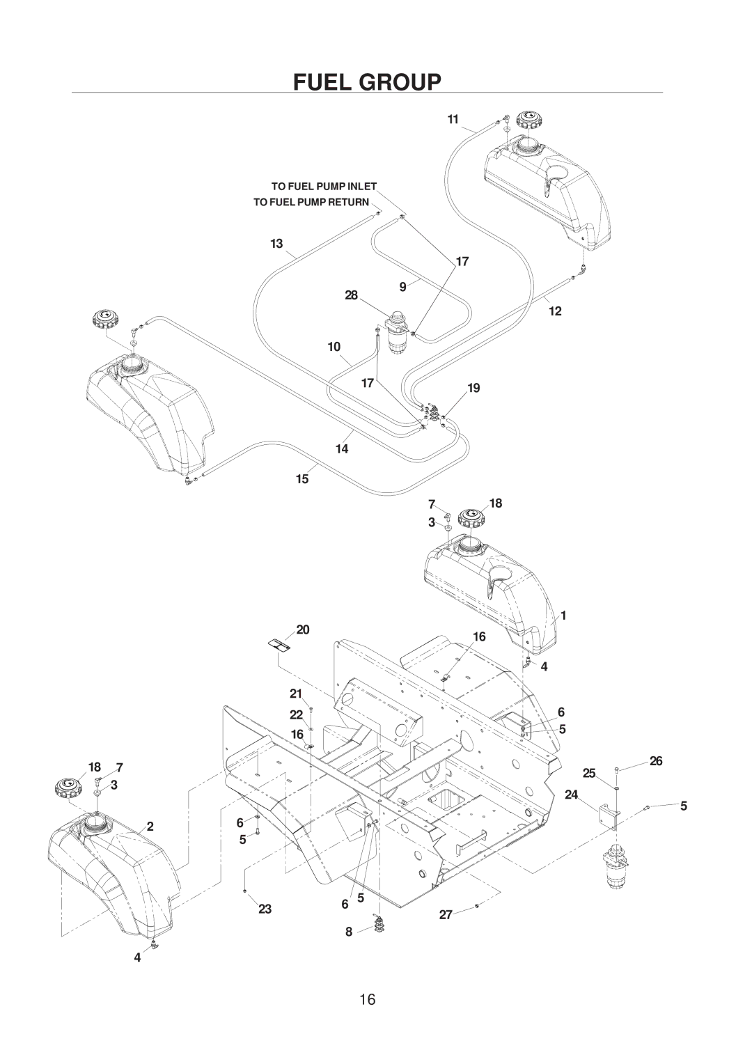 Husqvarna 968999221 / BZE6127D, 968999223 / BZE7234D, 968999222 / BZE6134D manual Fuel Group 