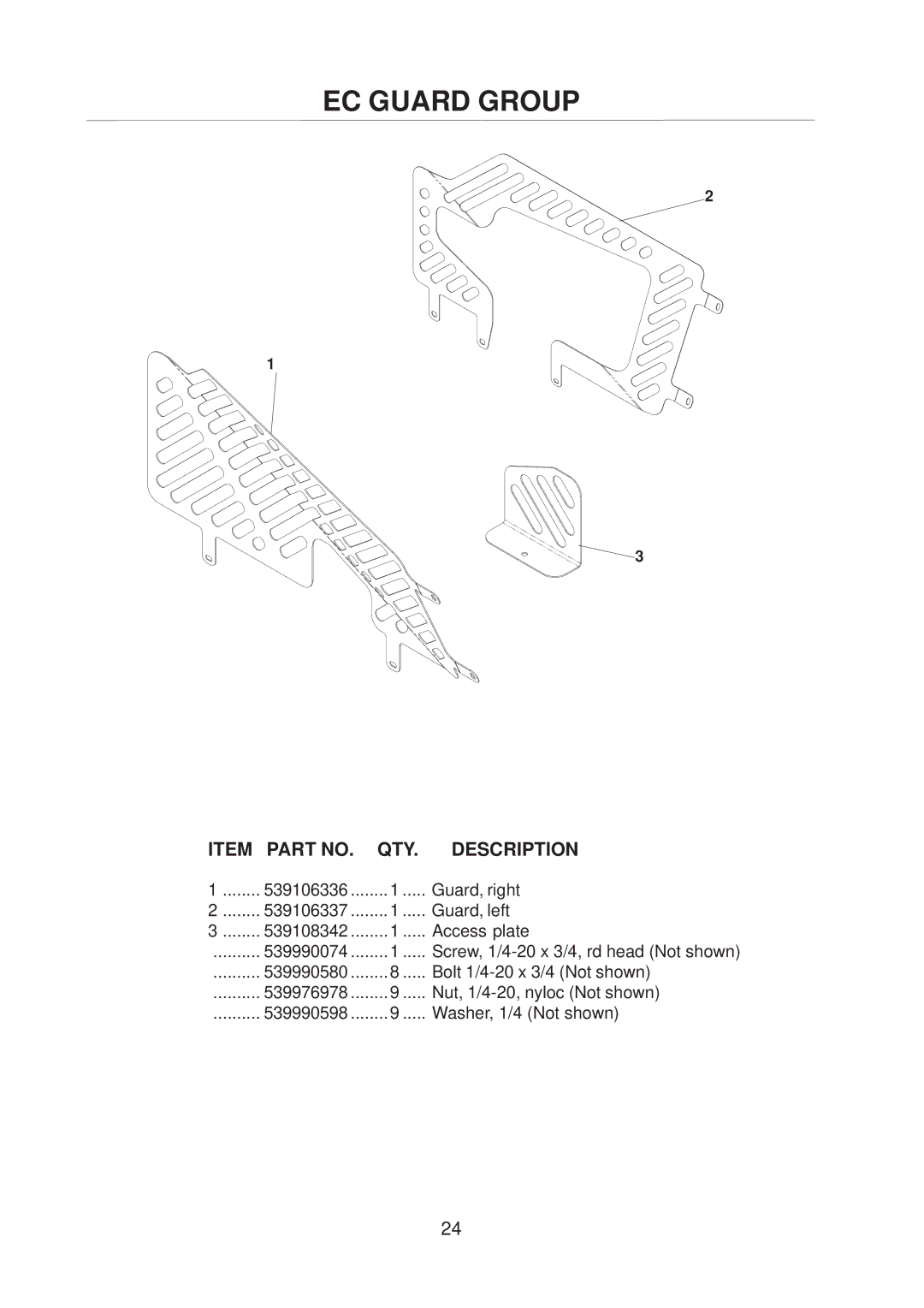 Husqvarna 968999223 / BZE7234D, 968999221 / BZE6127D, 968999222 / BZE6134D manual EC Guard Group 