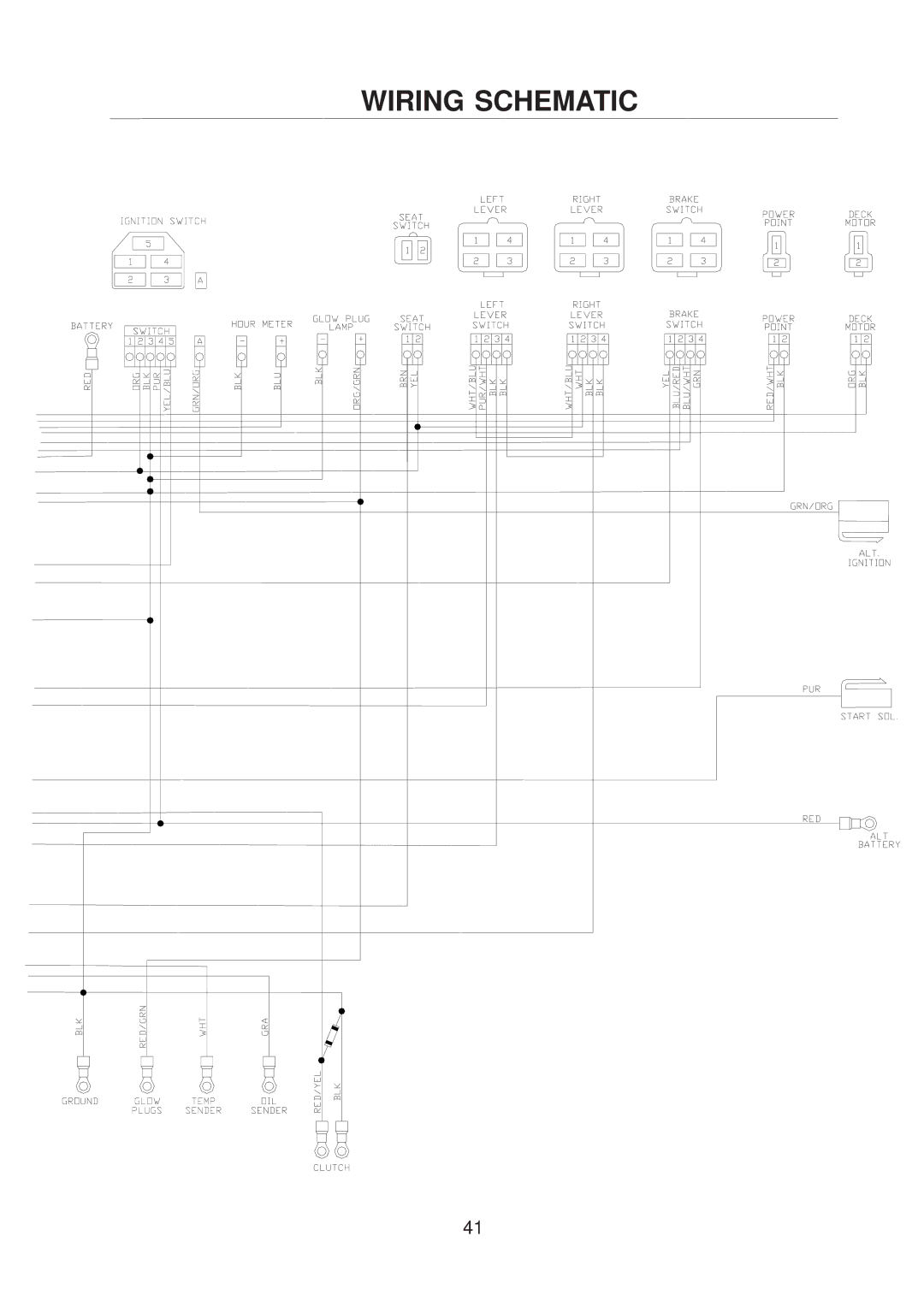 Husqvarna 968999222 / BZE6134D, 968999223 / BZE7234D, 968999221 / BZE6127D manual Wiring Schematic 