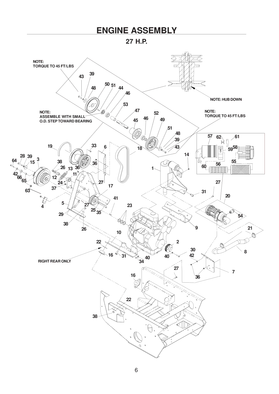 Husqvarna 968999223 / BZE7234D, 968999221 / BZE6127D, 968999222 / BZE6134D manual Engine Assembly 