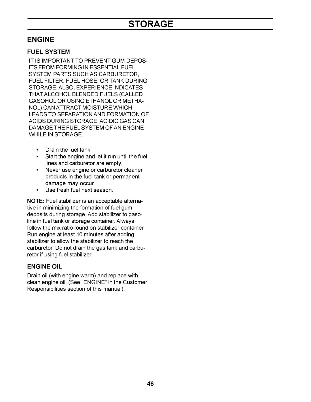 Husqvarna 968999250, Z4818BIA manual Fuel System, Engine OIL 