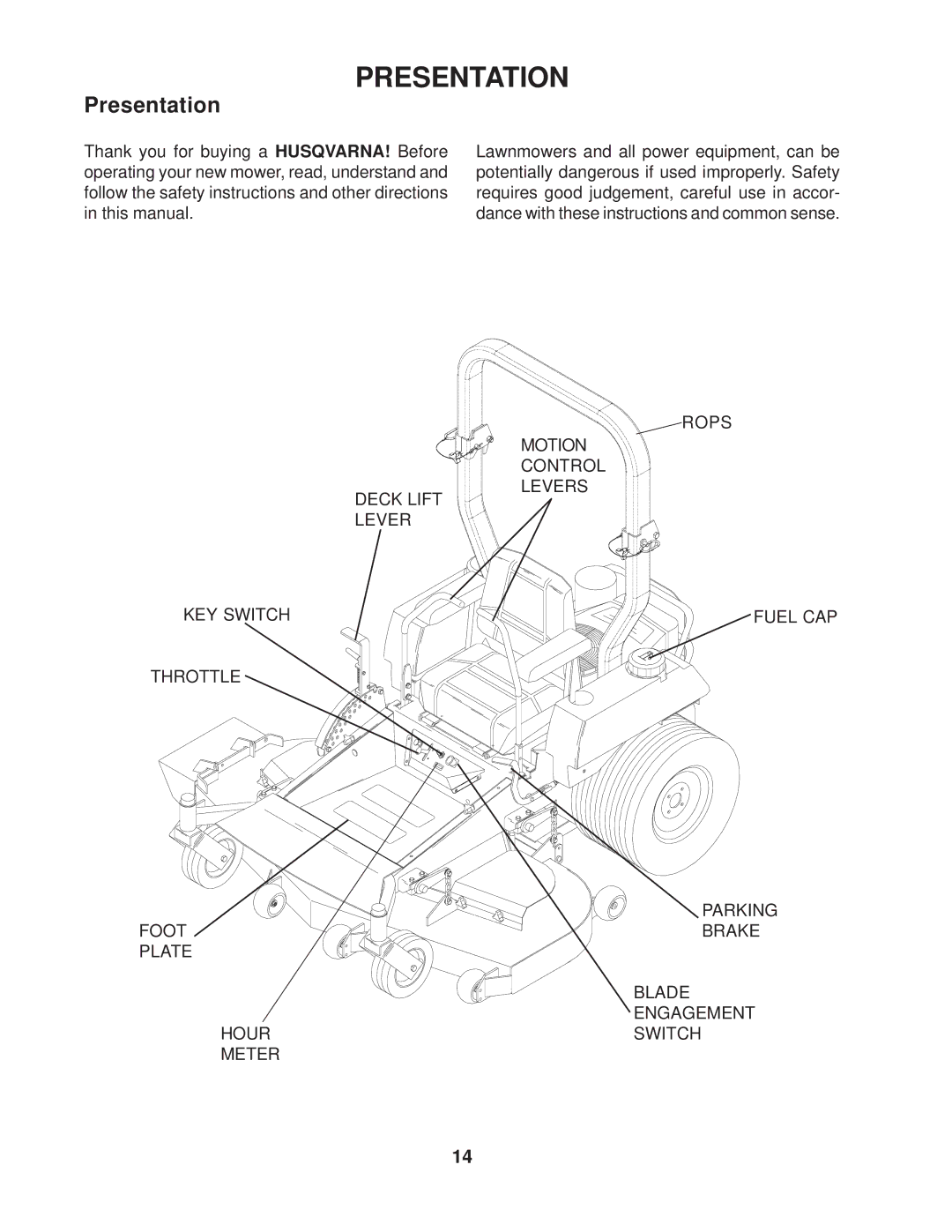 Husqvarna 968999268, 968999272, 968999271, 968999269, 968999270, LZ7227TKOA, LZ6127TKOA, LZ6123LTKOA, LZ5225TKAA Presentation 