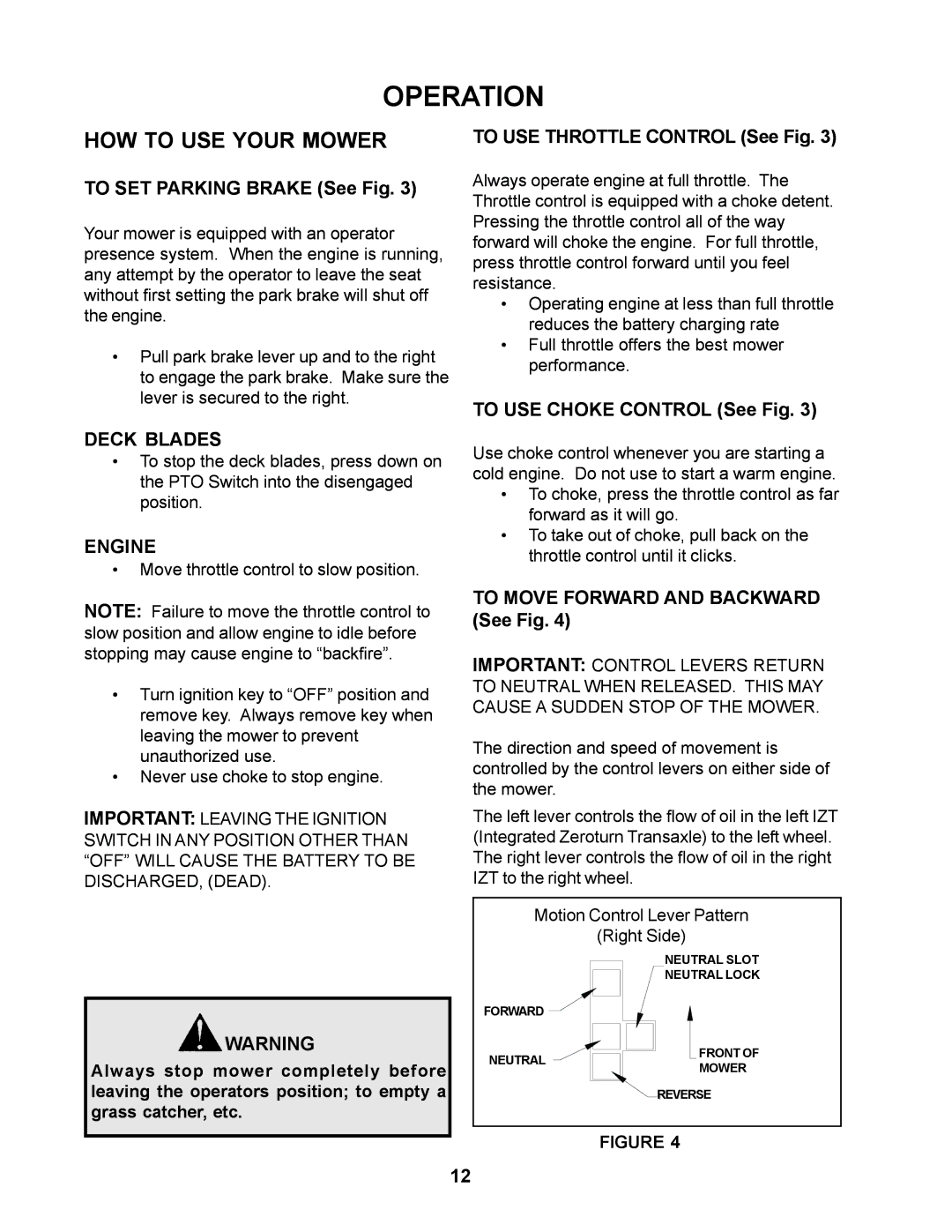 Husqvarna 968999276 / CZ4818BIA manual HOW to USE Your Mower, Deck Blades, Engine 