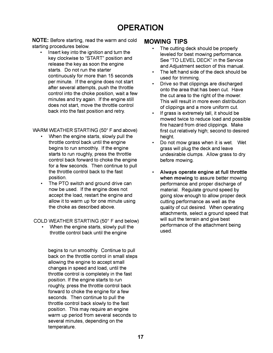 Husqvarna 968999276 / CZ4818BIA manual Mowing Tips 