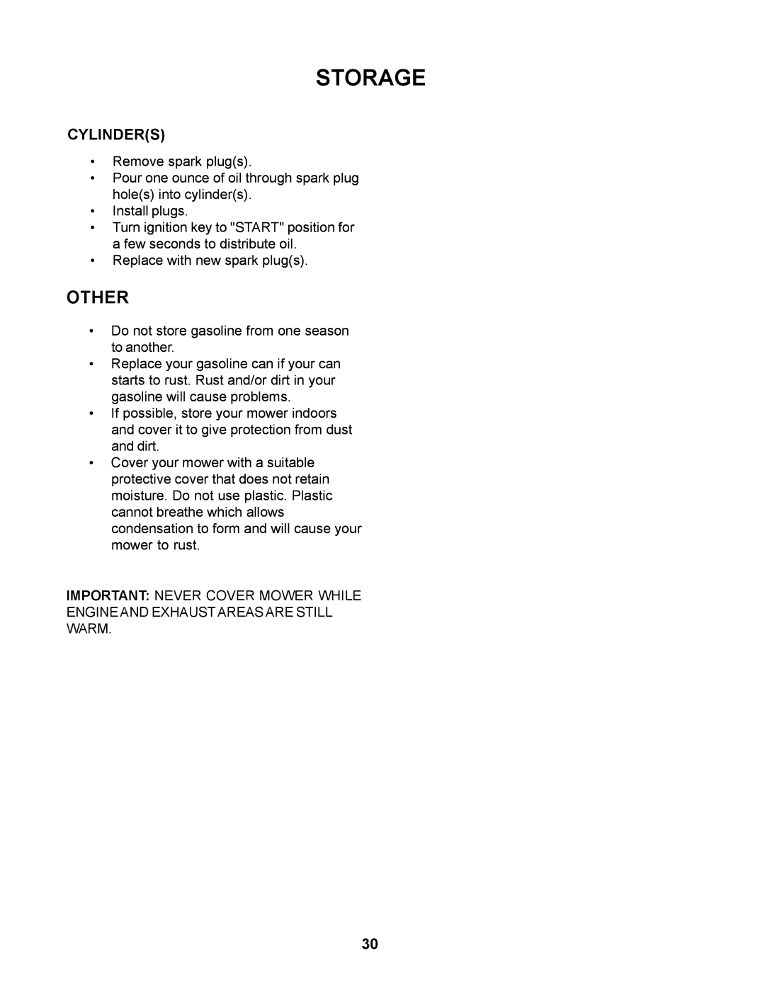 Husqvarna 968999276 / CZ4818BIA manual Other, Cylinders 