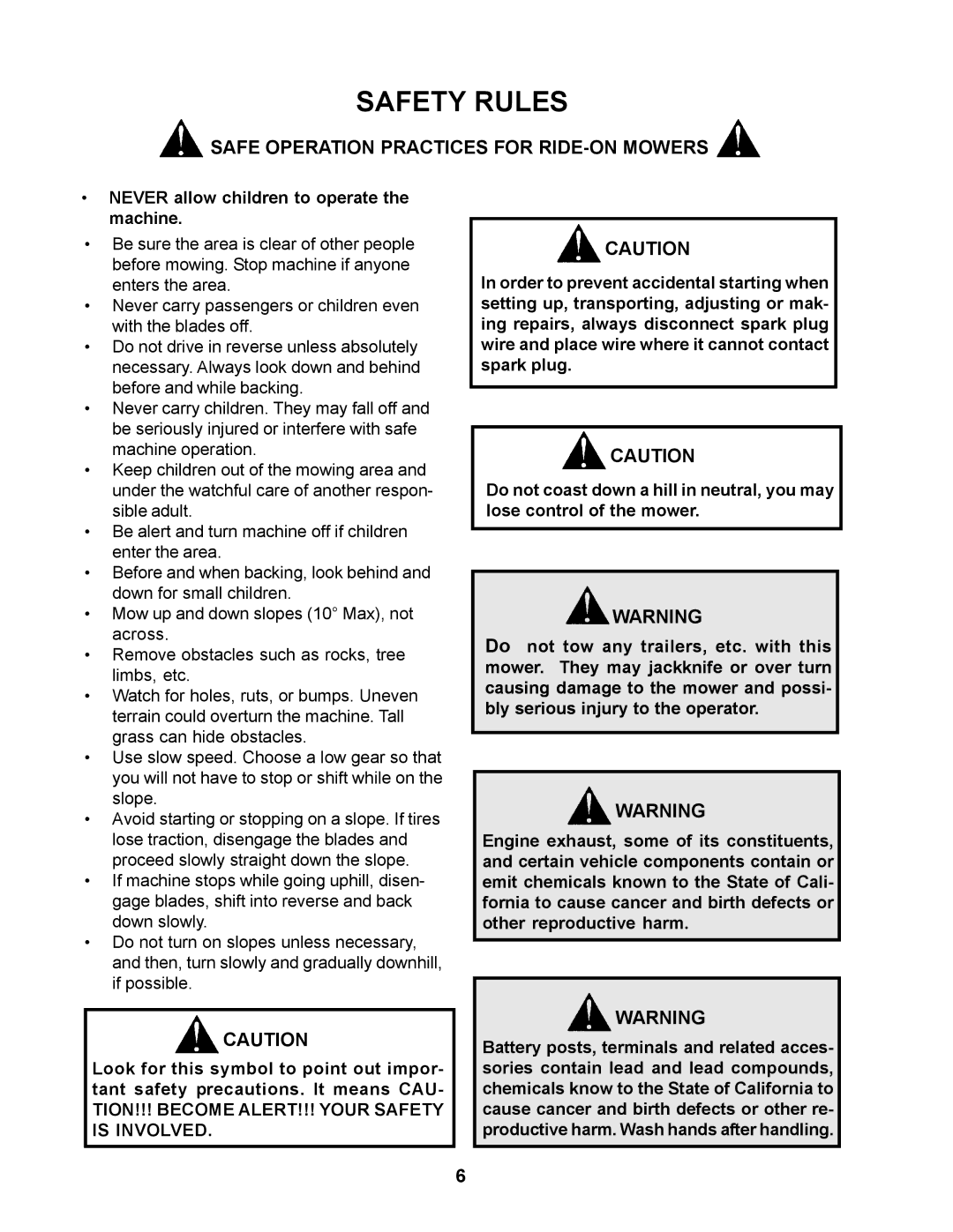 Husqvarna 968999276 / CZ4818BIA manual Safety Rules 