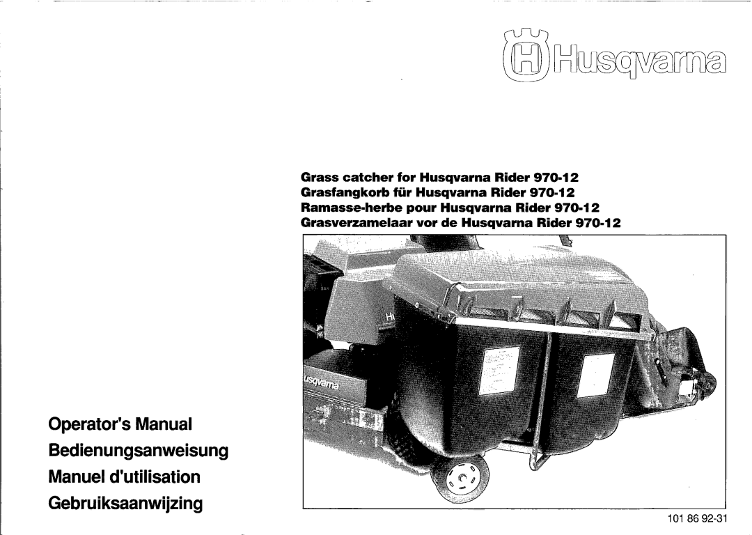 Husqvarna 970-12 manual 