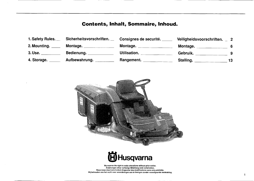 Husqvarna 970-12 manual 