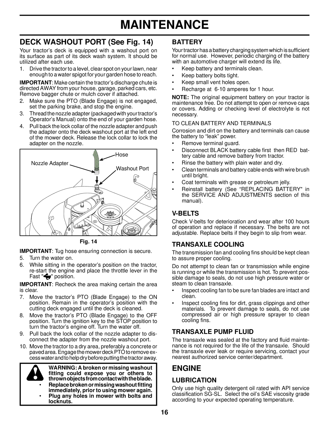 Husqvarna AP1720-E2 manual Engine 