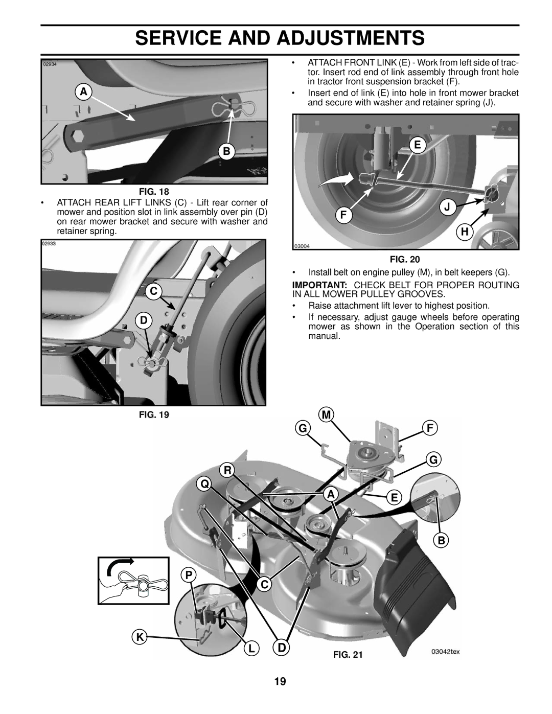 Husqvarna AP1720-E2 manual Service and Adjustments 