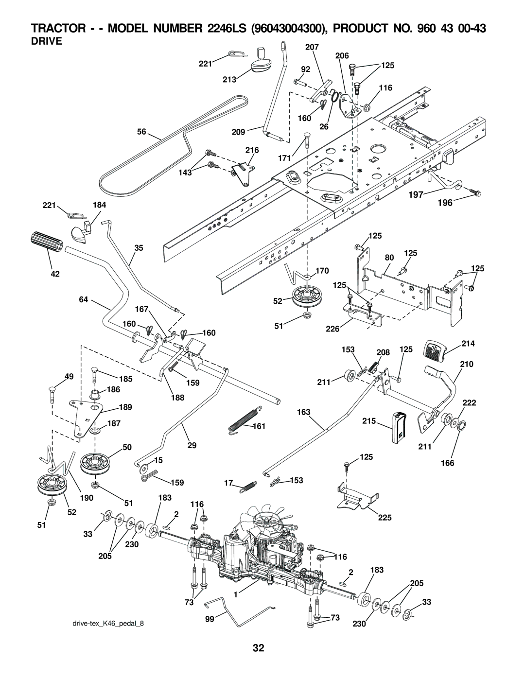 Husqvarna AP1720-E2 manual Drive 