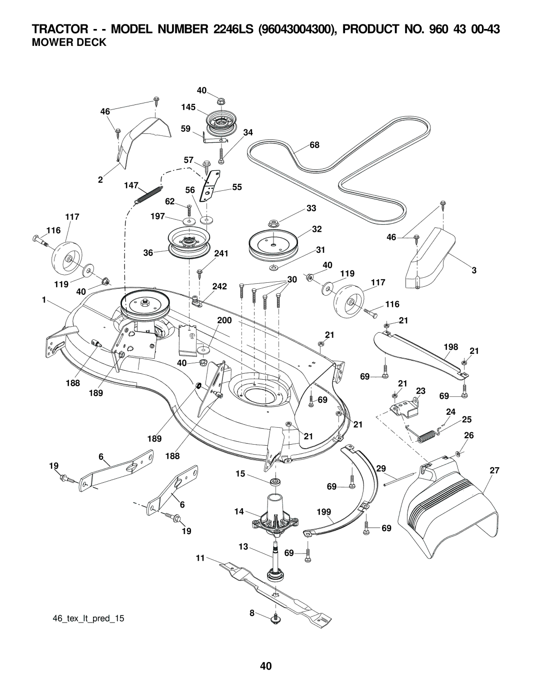 Husqvarna AP1720-E2 manual Mower Deck 