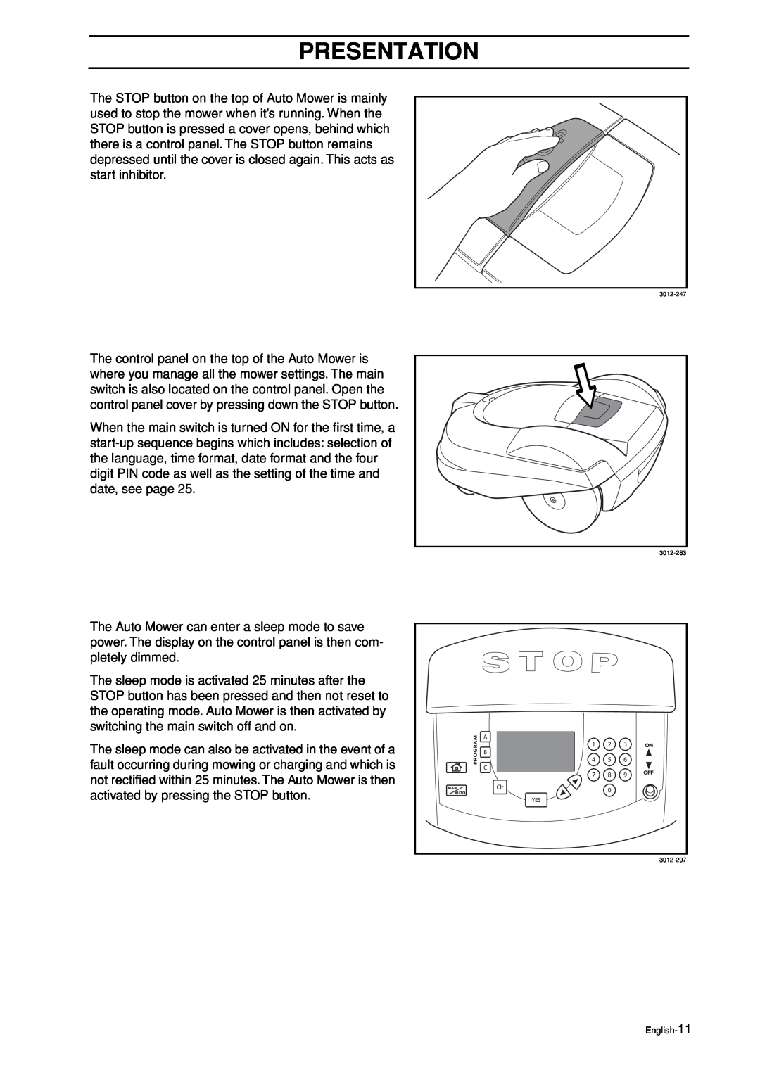 Husqvarna Auto Mower manual Presentation, English-11 