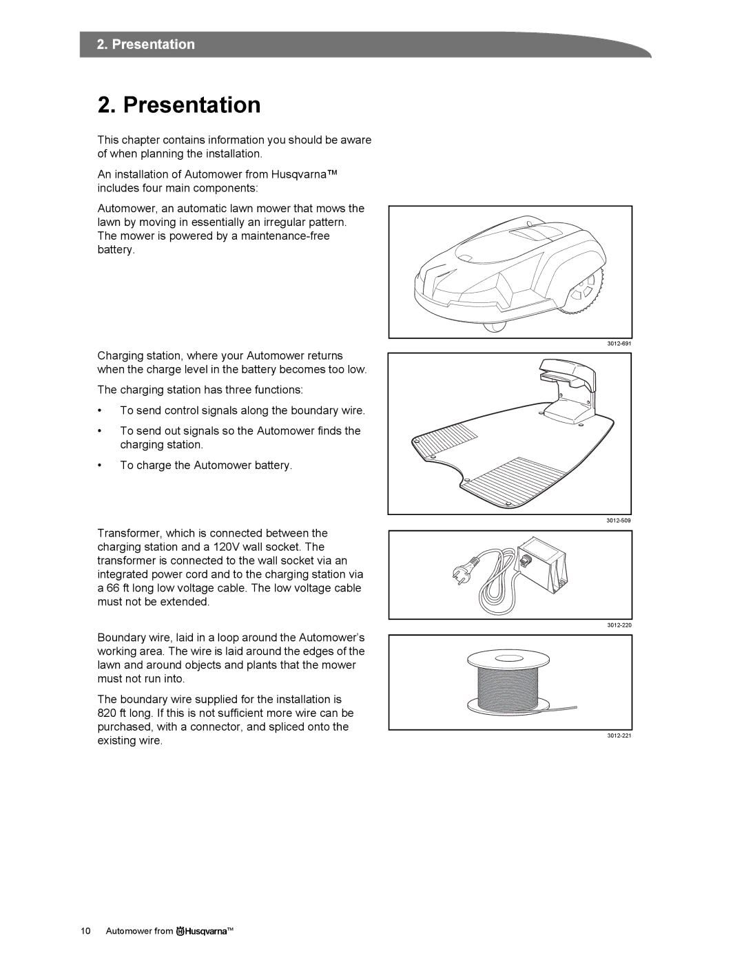 Husqvarna Automower manual Presentation 