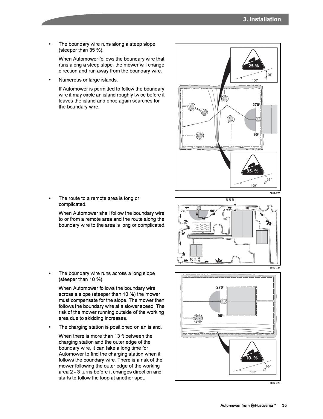Husqvarna Automower manual Installation, •Numerous or large islands 