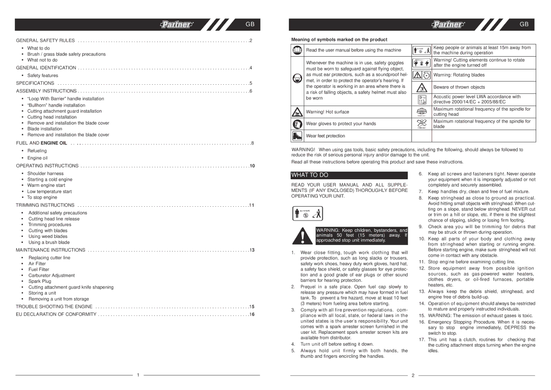 Husqvarna BC 435B, BC 435L, BJ2009 user manual What to do 