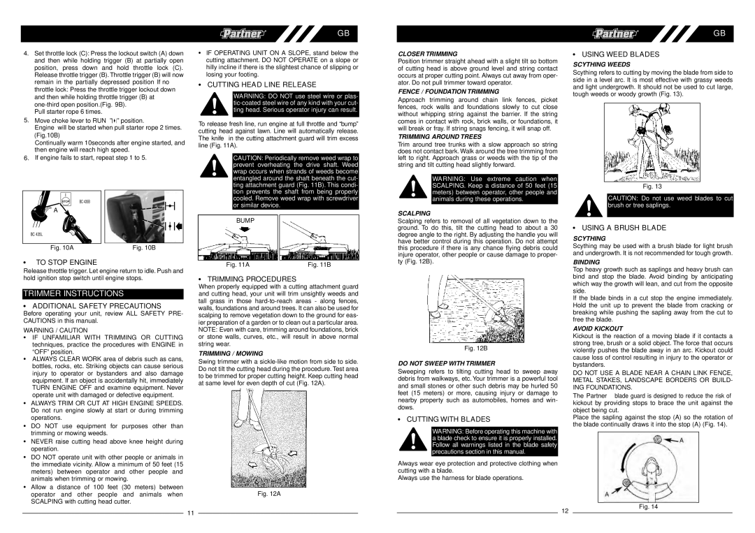 Husqvarna BJ2009, BC 435L Trimmer Instructions, To Stop Engine, Additional Safety Precautions, Cutting Head Line Release 